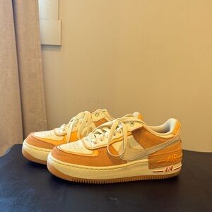 Nike Air Force 1 Shadow in Orange and Cream